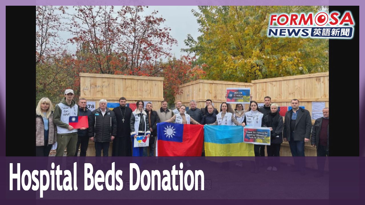 Hospital bed donation by Presbyterian Church in Taiwan arrives in Kyiv