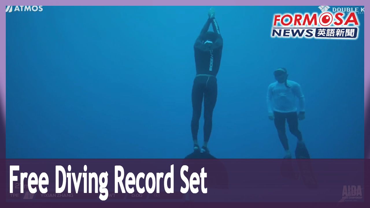New Taiwanese free diving record of 93 meters set by Afa Zhang