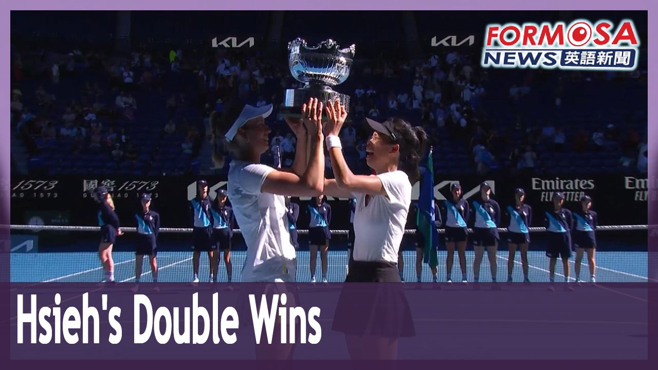 Hsieh Suwei wins Australian Open mixed doubles and women’s doubles