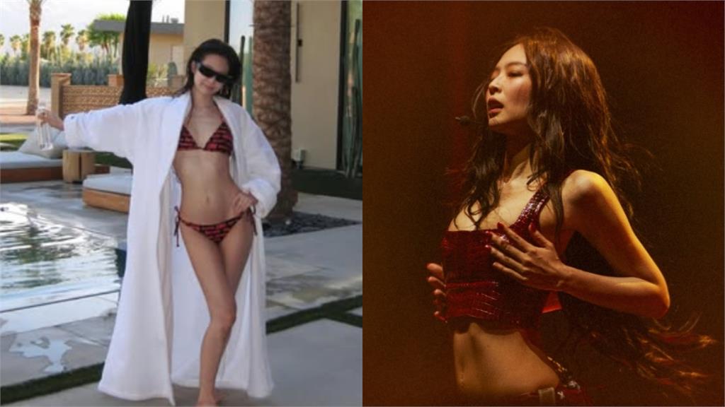 Jennie解放比基尼！拉開浴袍大秀「水蛇腰」放福利：瘋狂的旅程