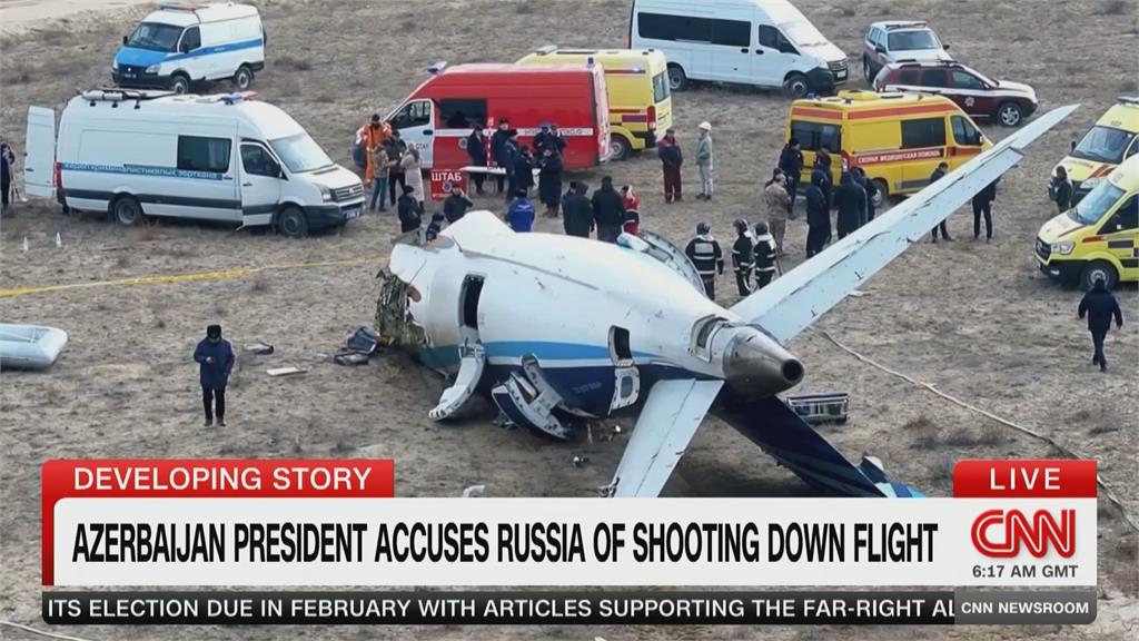 非一般事故？亞塞拜然航空客機墜毀　疑遭俄羅斯飛彈波及