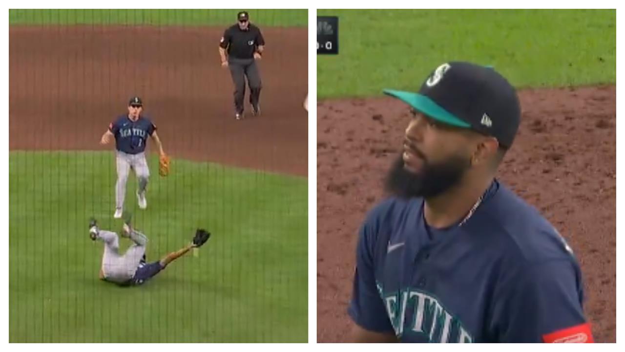 MLB(影)／投手接飛球「倒頭栽」尷尬慘摔！客場球迷歡呼美媒瘋喊：喔不