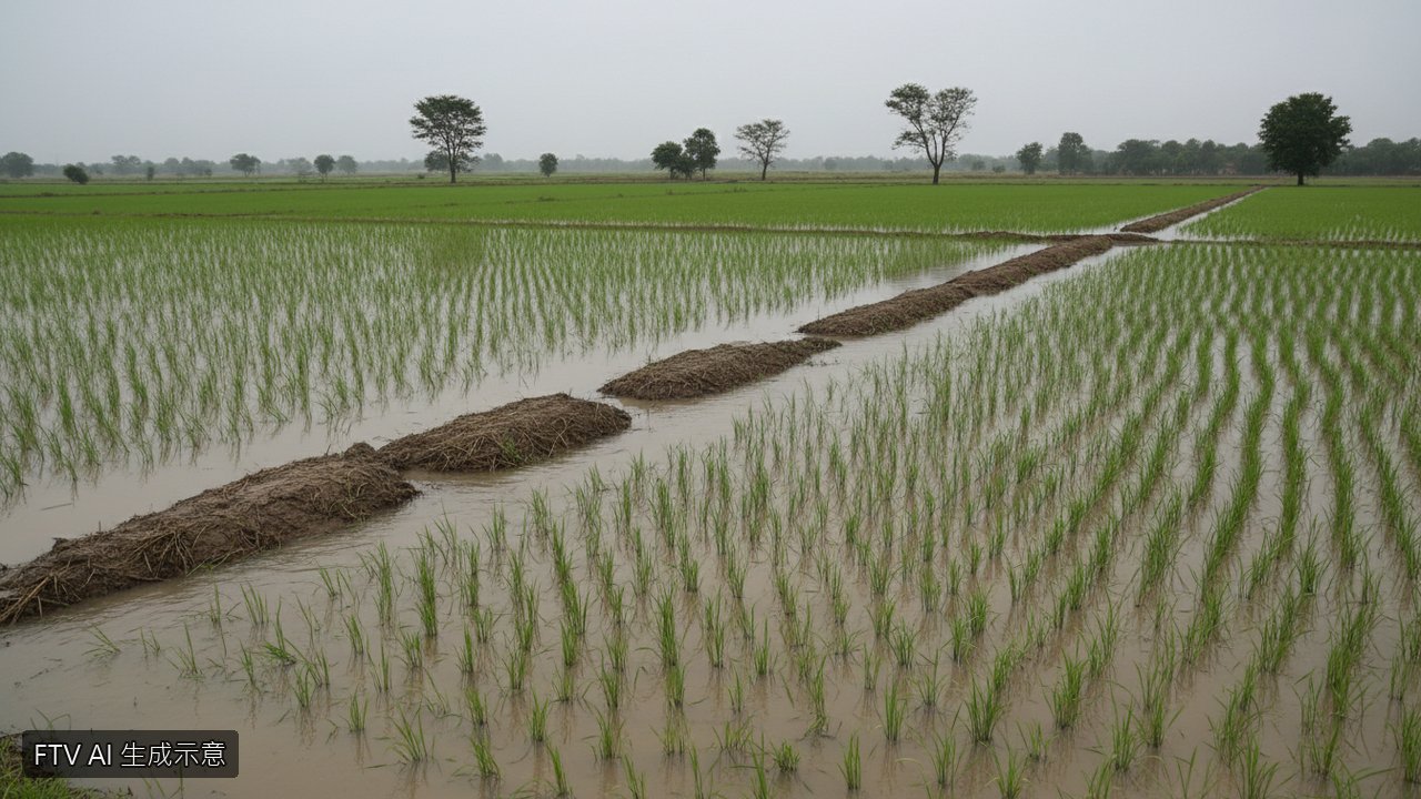 孟加拉暴雨引發洪災！夏季稻米收成告急　農民水中搶收救生計