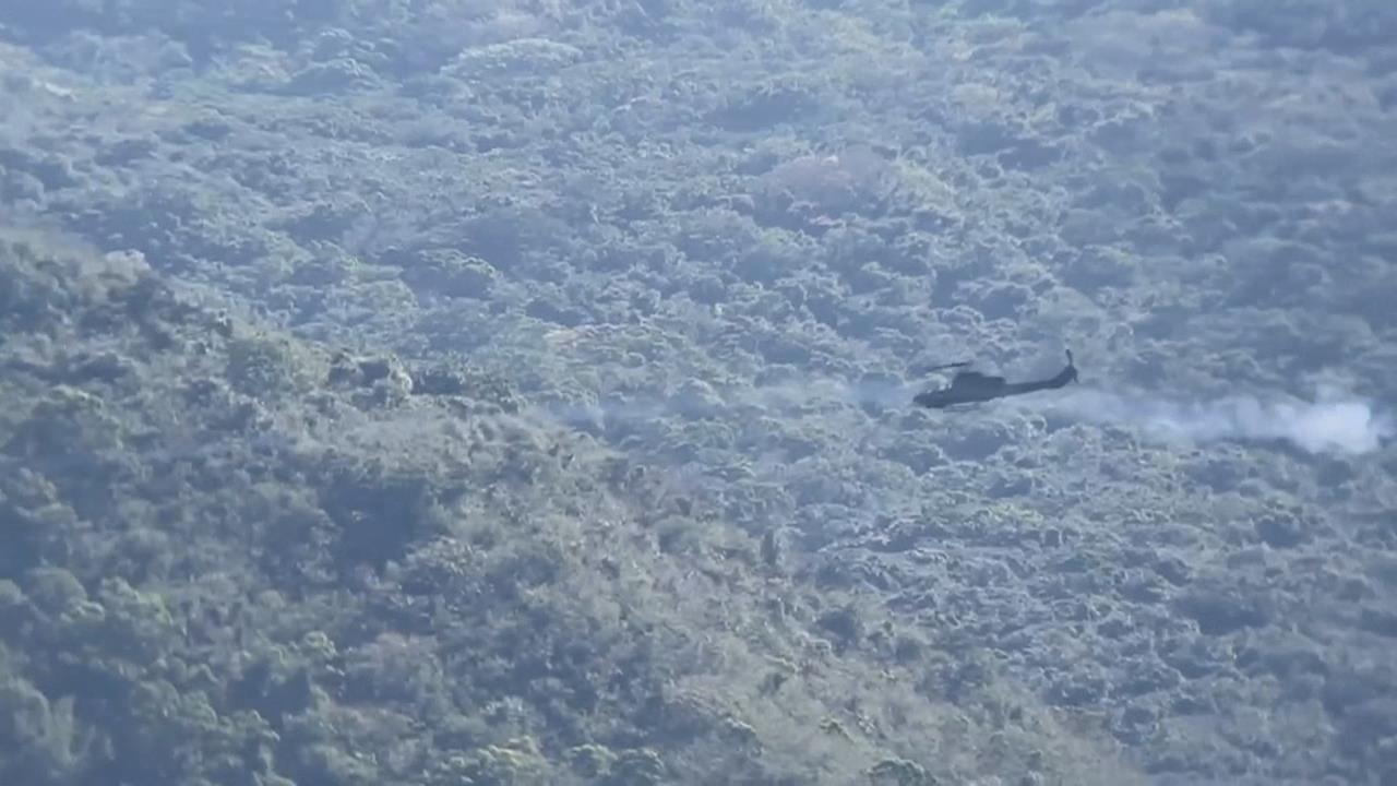 陸航射擊訓練超震撼　　超級眼鏡蛇直升機精準射擊