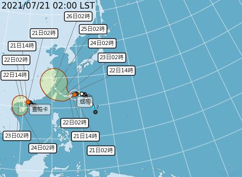 快新聞／中颱「烟花」最新路徑圖曝光！最快今發海警、明發陸警