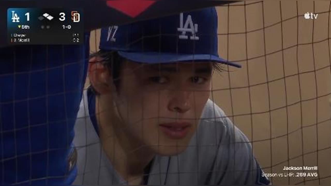 MLB(影)／ 佐佐木朗希哭了！4局狂丟5次保送「難掩失落心情」淪為敗投候選人