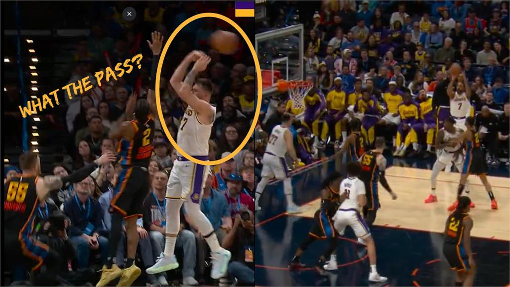 NBA(影)／怎麼傳的？D77「後腦長眼」絕妙背傳　再砍30分率湖人打爆聯盟第一