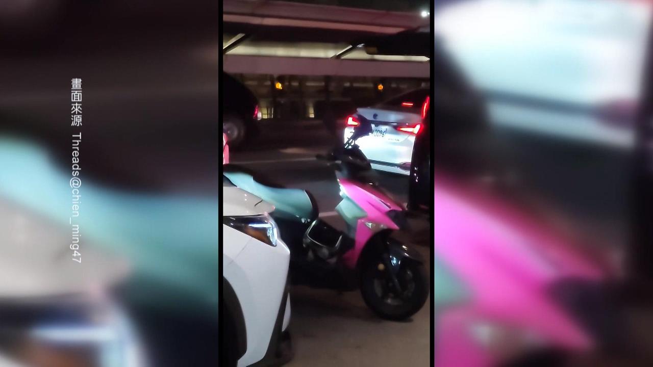 機車闖桃機一航廈大廳外！　航警局將開罰