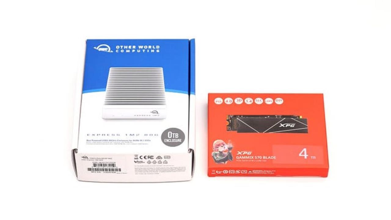 DIY Thunderbolt 5 Portable SSD: OWC Express 1M2 80G & XPG S70 Blade 4TB
