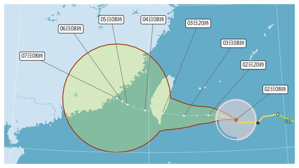 強度、暴風圈持續擴大！海葵進逼台灣…氣象局「1張圖」揭最新動態