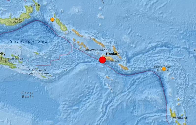 快新聞／索羅門群島規模7地震　已發布「海嘯警報」