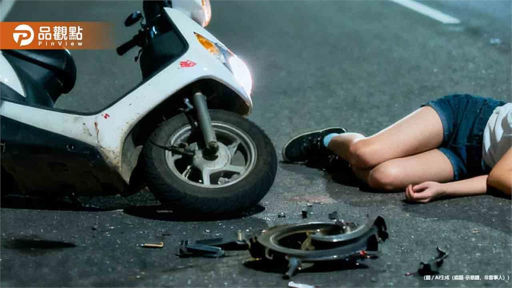 27歲女騎士詭異自撞燈桿慘死！身體噴飛20公尺血肉模糊