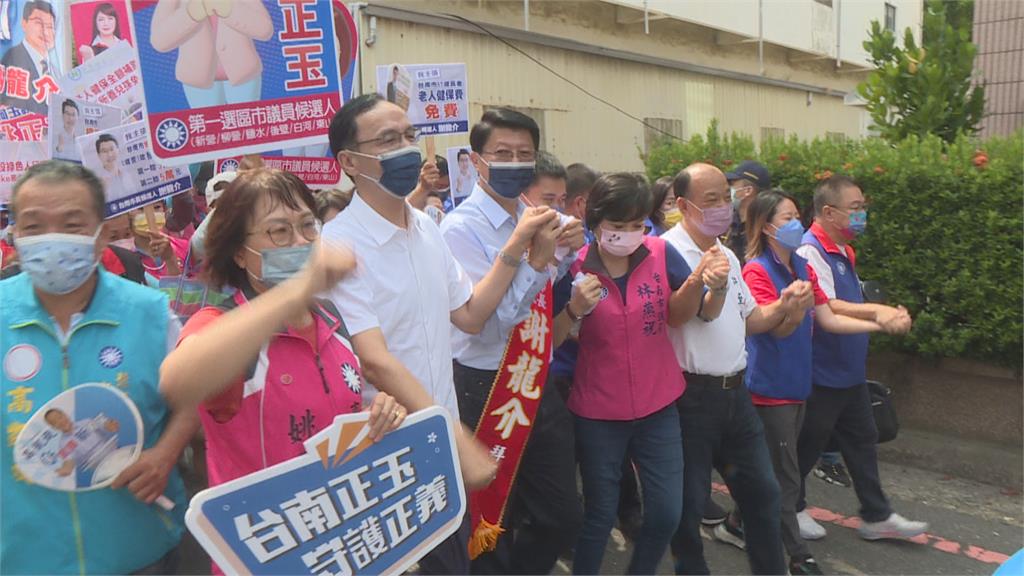 朱立倫南下陪謝龍介登記　基進參選人嗆「賣台」