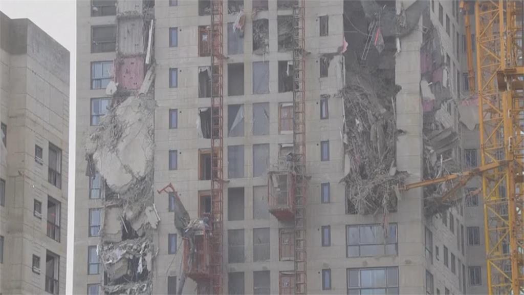 南韓光州施工大樓坍塌6失蹤 意外瞬間畫面曝光