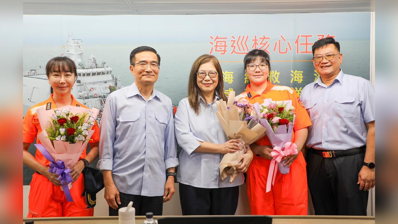 「海巡巾幗」管碧玲登淡水艦致敬111名女力！強調守護尊嚴職場、性騷零容忍