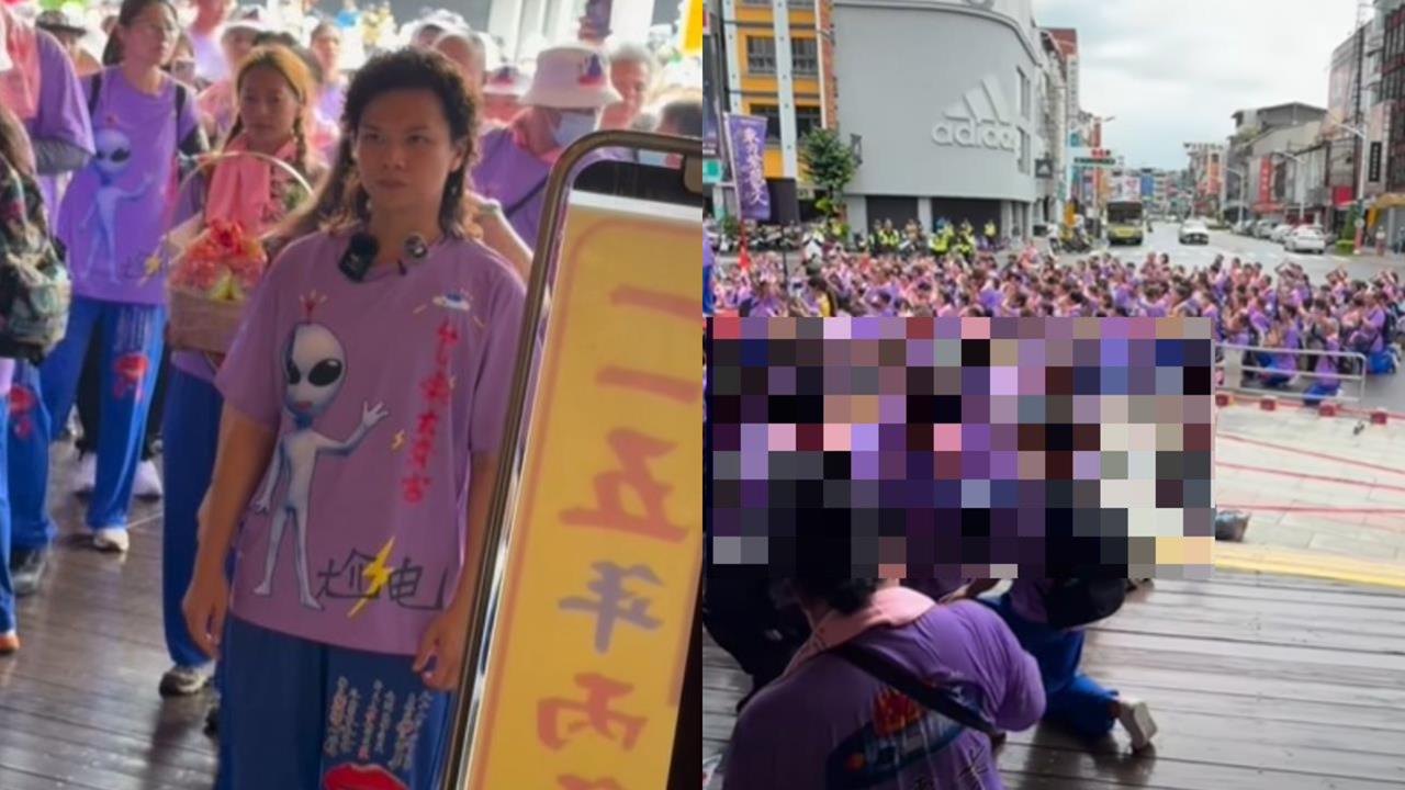 禪師「爆改外星紫衣神教狂」街頭尬電！網揭真實含義：恐對神明不敬