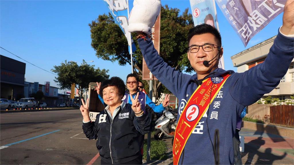 快新聞／台中市第8選區  國民黨江啟臣自行宣布當選