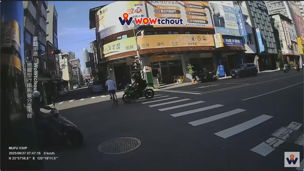 高雄86歲翁騎腳踏車闖燈！　遭黃牌重機撞飛送醫不治