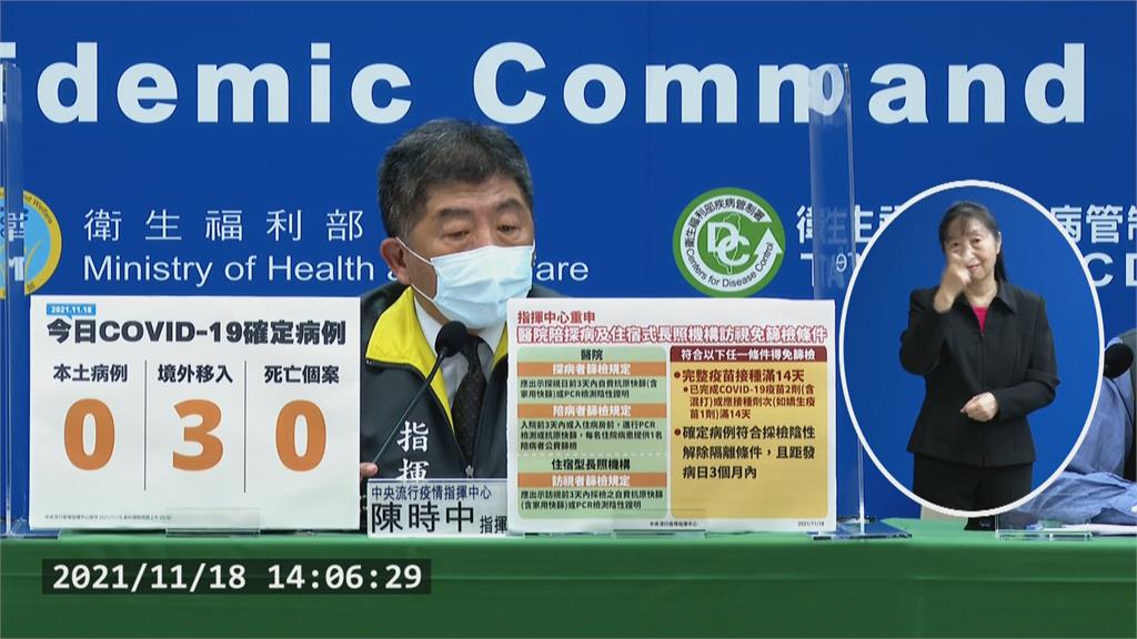 快新聞／重申醫院陪探病、長照機構訪視措施　陳時中：「2條件」可免篩檢