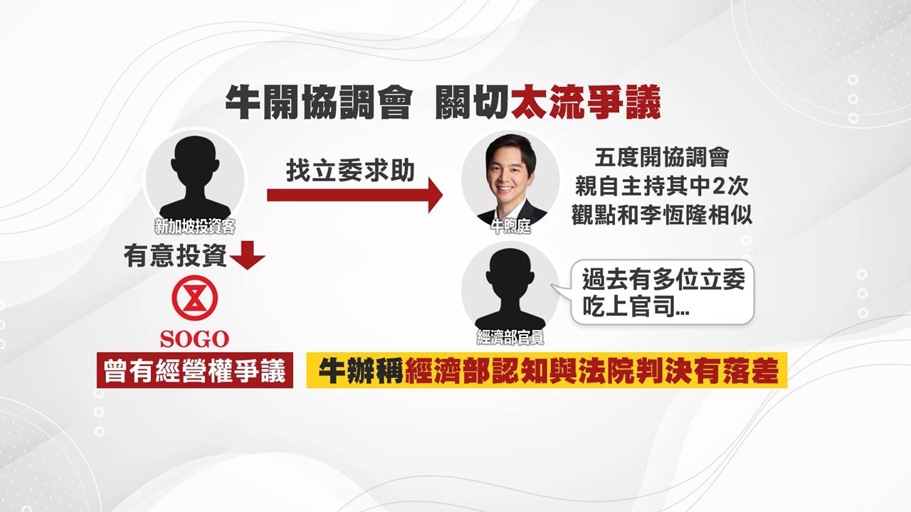 SOGO經營權再掀波瀾? 牛煦庭被爆5度協調太流爭議