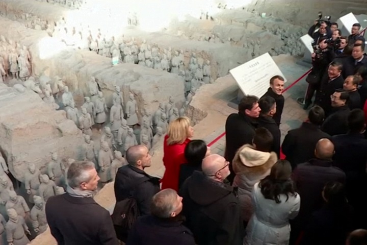 馬克宏訪問中國3天 參訪西安名勝古蹟