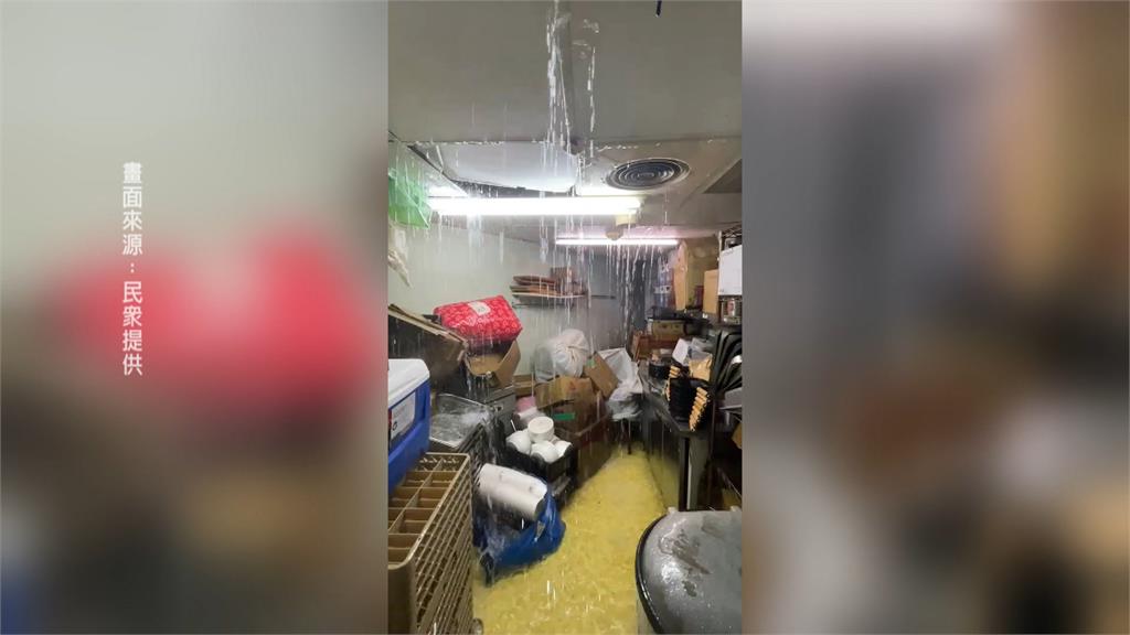 花博美食街逢雨必淹！　倉庫變水濂洞、室外成水上餐廳