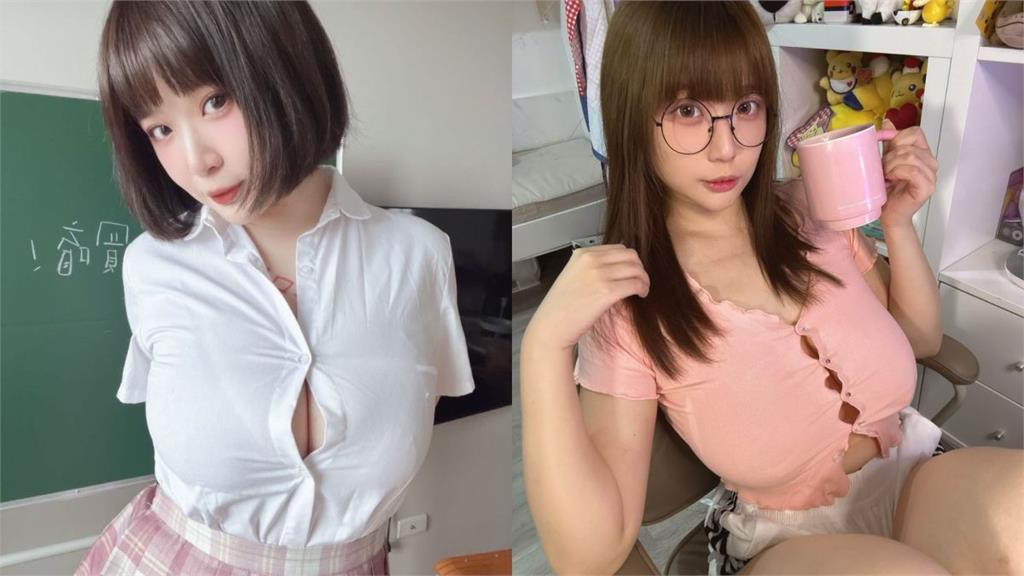 上衣差點撐破！巨乳妹「扣子快頂不住」　畫面引網熱議