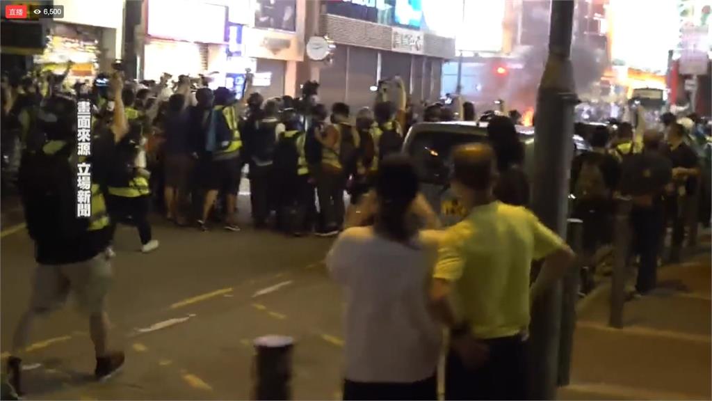 夜線／香港國歌法二讀掀抗爭！旺角街頭晚間起火、傳爆炸聲