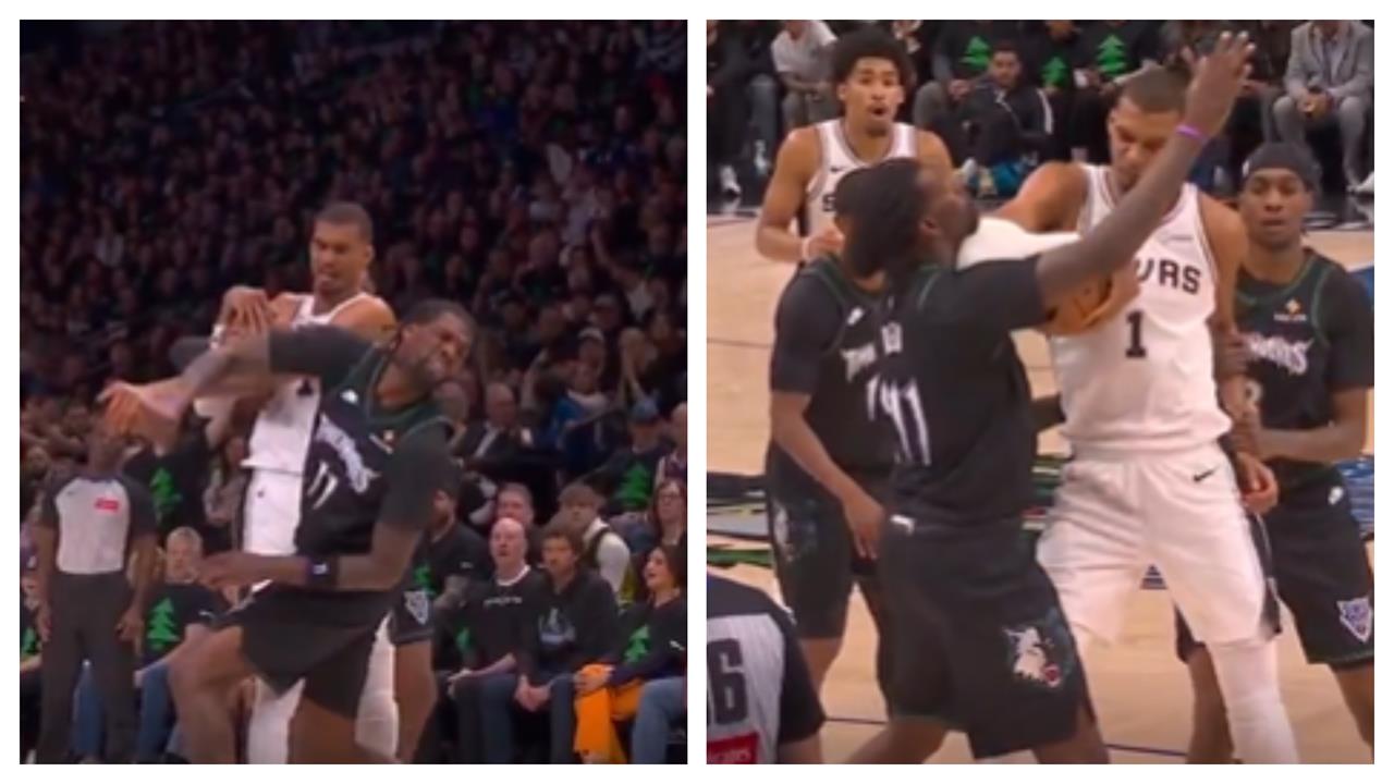 NBA(影)/「馬刺斑馬」惡意肘擊灰狼里德頸部!生涯「首度」遭驅逐出場