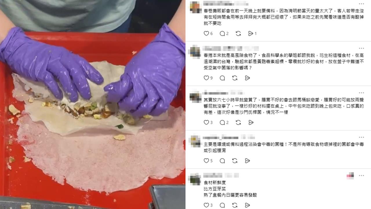 高雄春捲釀百人中毒!他納悶小時候「放6小時吃都沒事」網揭3大食安敗筆