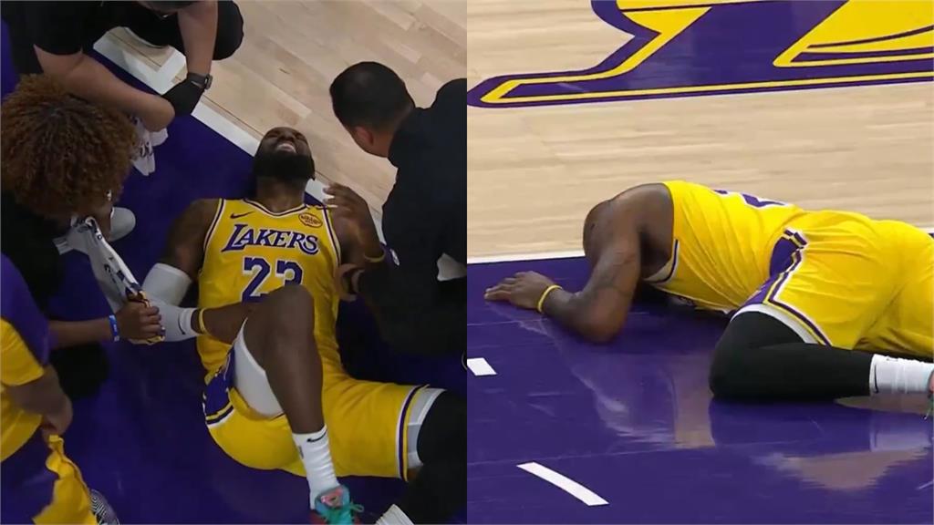 NBA(影)／看起來超痛！40歲詹皇撞車勇士22歲剛果前鋒　遭彈飛猛捶地沒人理