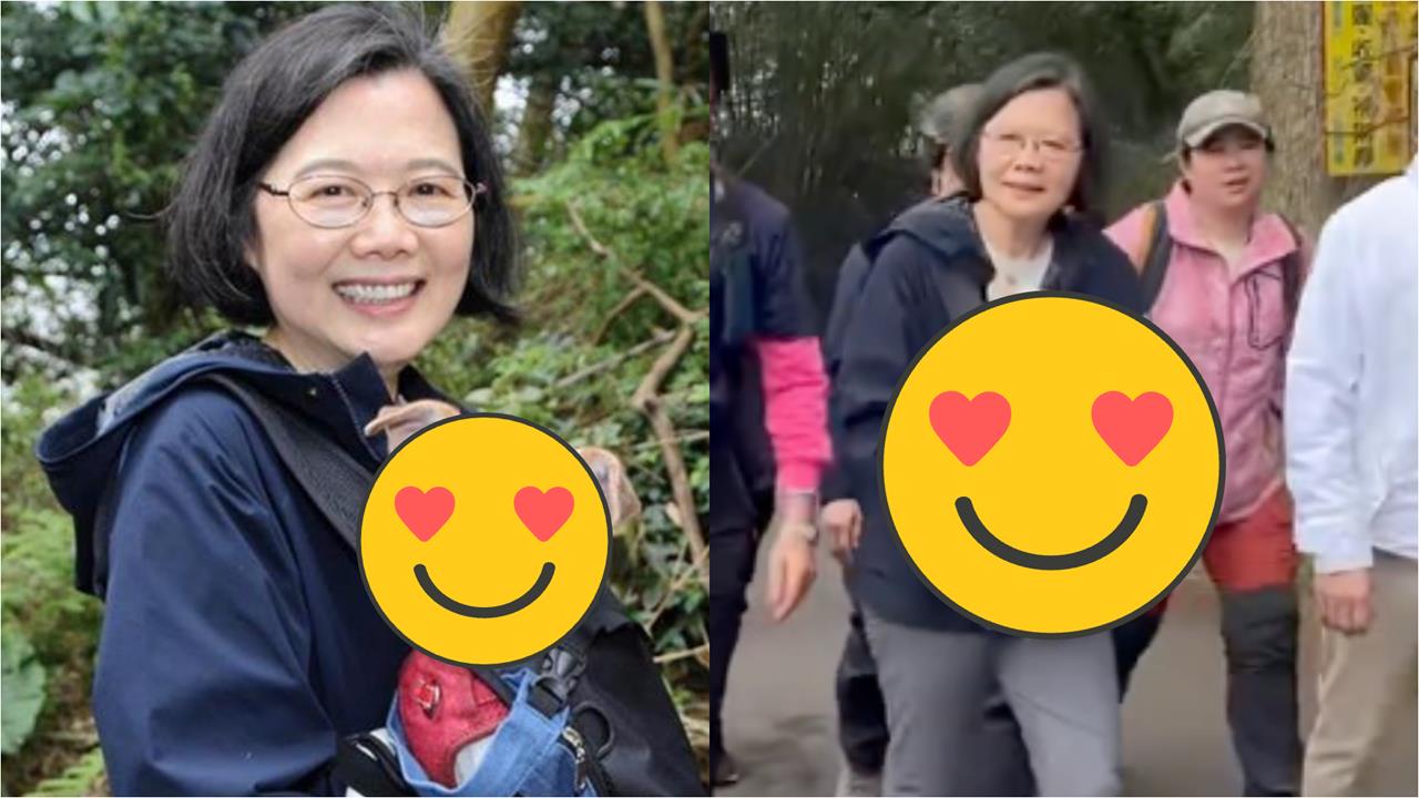 綠營「喘說對決」狂揪爬山、PK體力！蔡英文「揹娃上陣」網震撼：竟然不喘