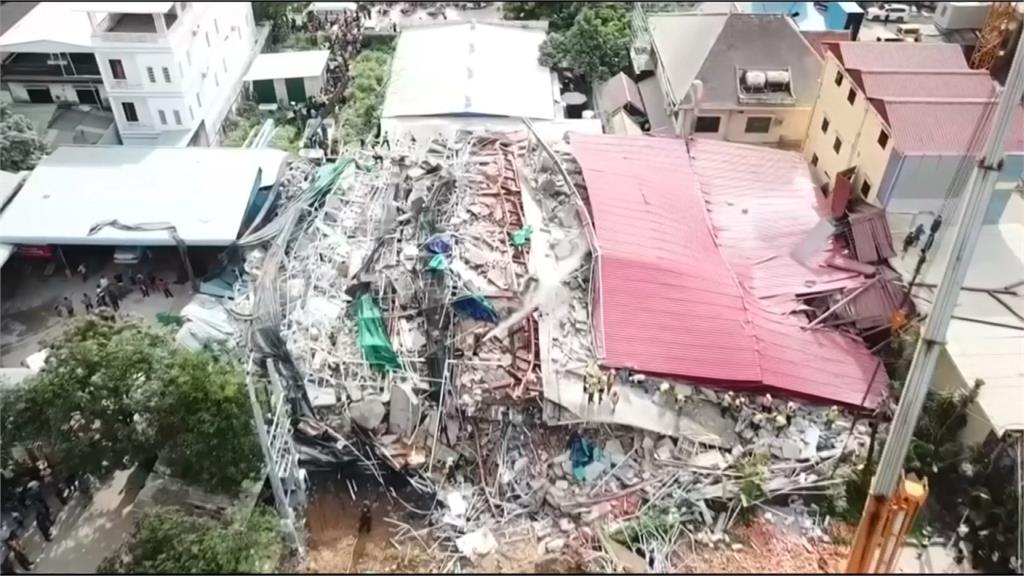 柬埔寨施工中建築倒塌釀7死20多傷 4中國人遭拘留