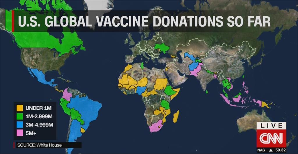 紐約需接種證明進餐廳 美向全球捐逾疫苗1.1億疫苗