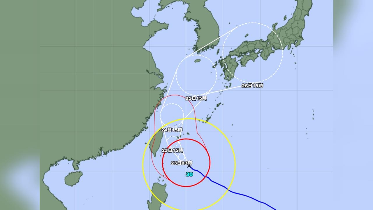 「薔琵」估週五北轉逼近日本　東北秋田受鋒面影響暴雨