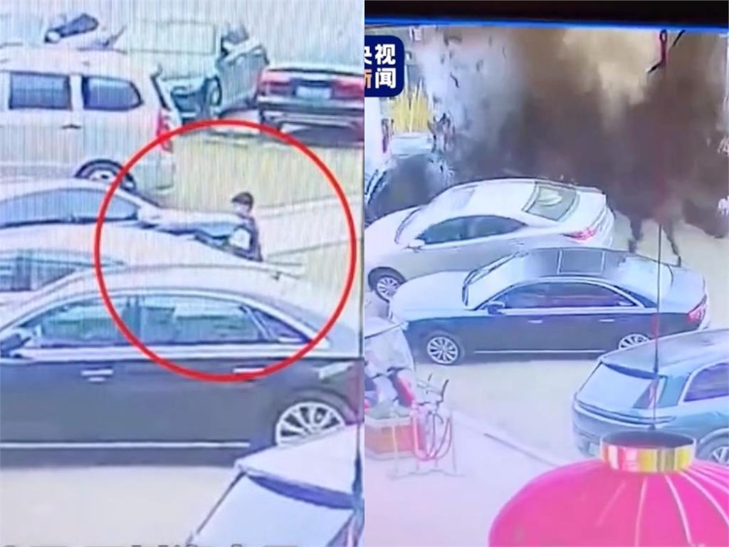 熊孩子丟鞭炮炸出天坑　多輛豪車受損家長賠慘了
