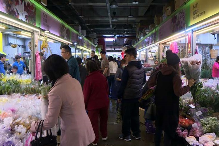 小年夜遇情人節 花市今起不打烊