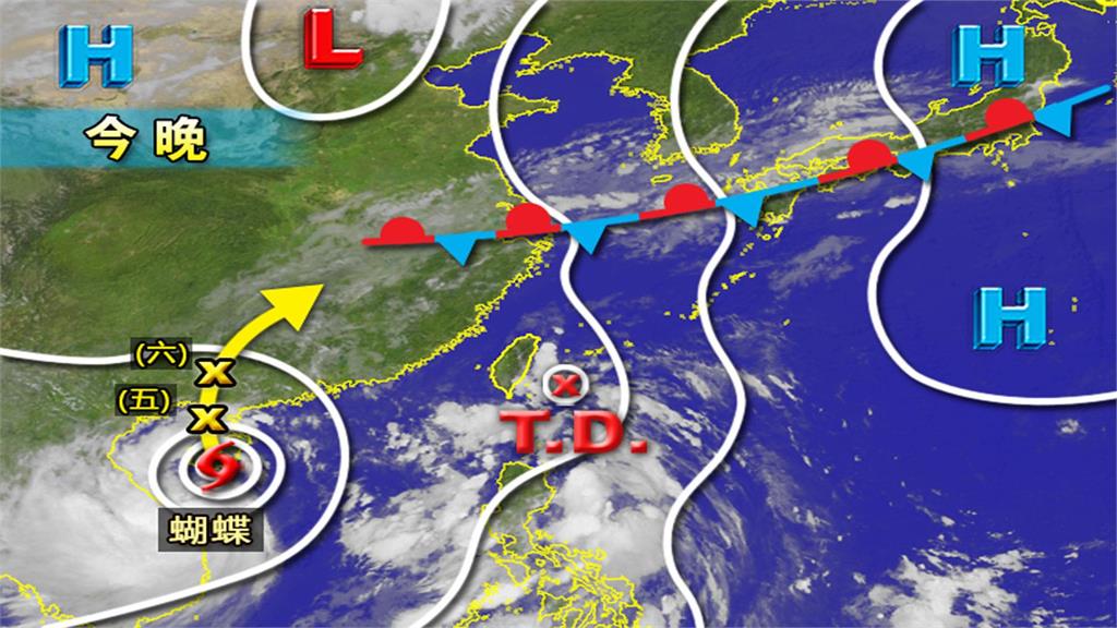 比蝴蝶更凶猛「TD02直衝台灣」！林嘉愷示警2地區嚴防豪雨：今晚至明晨通過