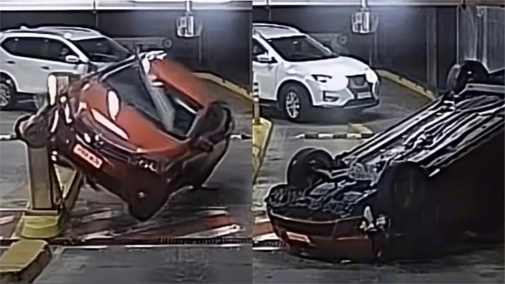 高齡駕駛再引關注！77歲老翁衝撞閘門「轎車翻轉180度」畫面曝光網全看傻