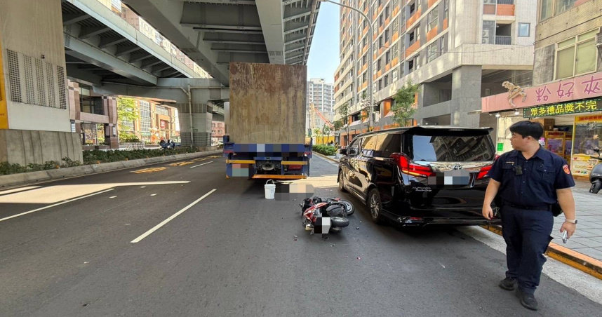 為閃違停車輛左切　女騎士慘遭大貨車撞上「右小腿被輾斷肢」