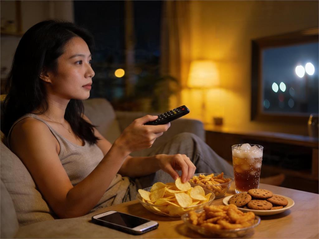 熬夜追劇總想吃東西？晚睡族的飲食失衡問題受關注