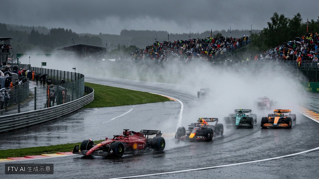 F1賽事大雨延遲逾90分鐘 Max Verstappen奪本季首勝
