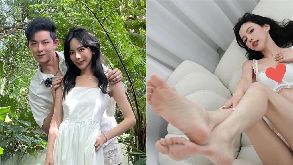 敖犬愛妻「純白透膚」內衣照流出！腳一抬眾人秒臉紅：老公好大方