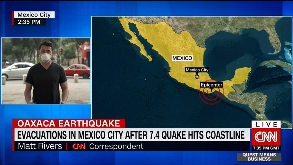 墨西哥南部規模7.4強震 地面間隙被震到「不斷開合」