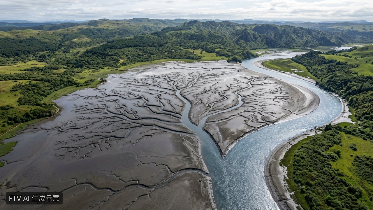大自然的鬼斧神工！黃河灘地退水驚現壯麗「大地之樹」