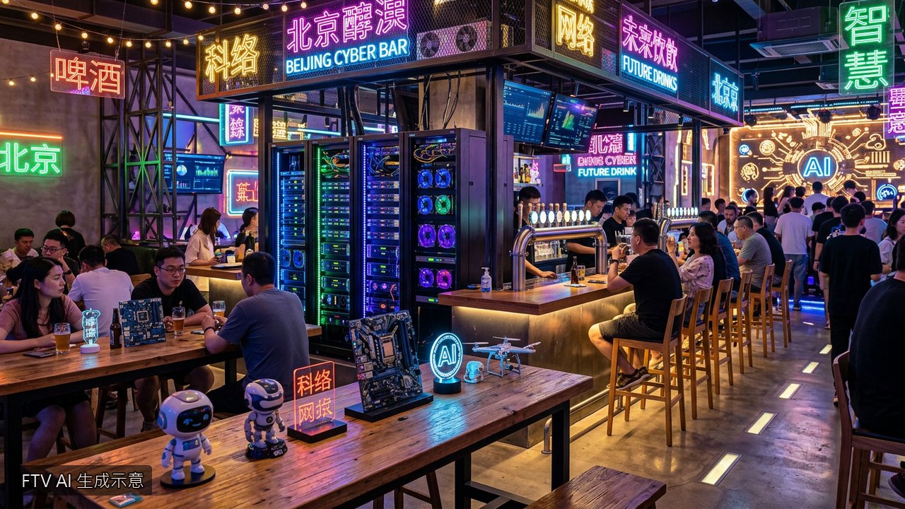 北京AI主題酒吧！點泡沫酒送DeepSeek免費算力