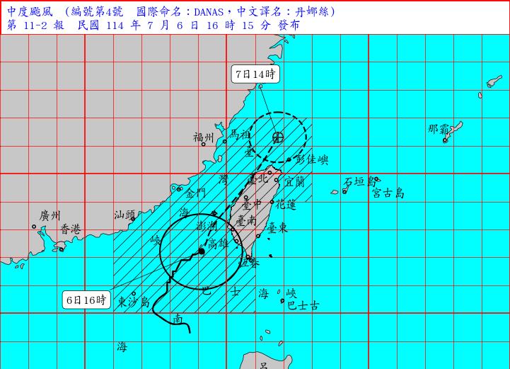 快新聞／中颱丹娜絲來勢洶洶　鄭明典示警「強風地區」：千萬別出門