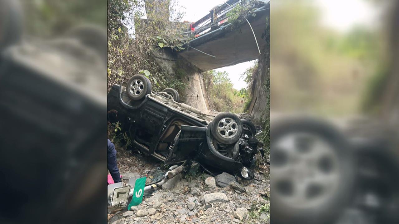 屏東三地門轎車墜橋1女骨折送醫！　「車內不只1人」現場詭留泰國護照