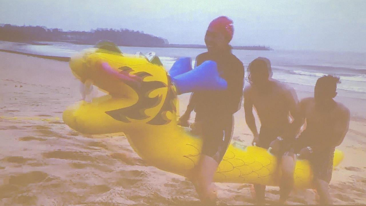 力挺金門海上長泳! 醫藥集團送體驗品 幫參賽者補充活力