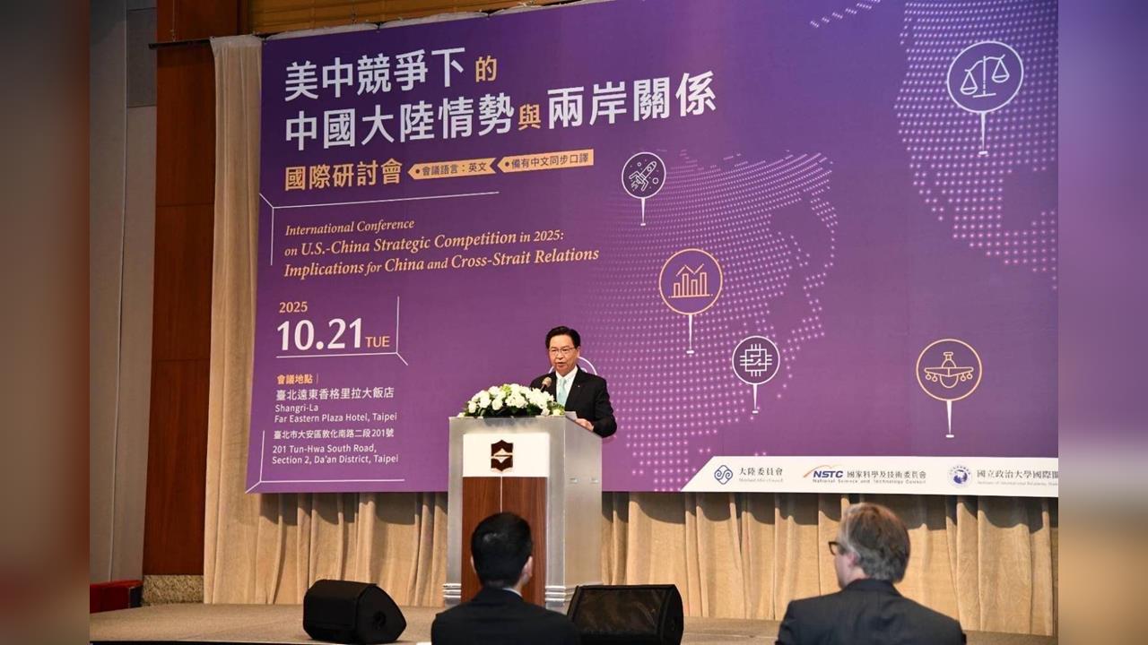 快新聞/吳釗燮談中國擴張主義威脅 強調台灣以「實力」追求和平